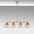 Opviq Luster Benek-15-14443, 80x15x80cm, IP20, Zlatno-roze boje