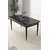 Hanah Home trpezarijski sto Arp, 110 × 71 cm, ploča u dekoru crnog mermera, crne noge
