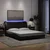 Okvir kreveta s LED-om bez madraca Hvar crni 160x200 cm od tkanine