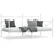 Vidaxl Dnevna postelja brez vzmetnice Bela 107x203 cm Jeklo
