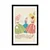 Plakat s paspartujem retro dame z dežniki - 30x45 no frame