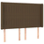 Greatstore Box spring postelja z vzmetnico LED temno rjava 140x190cm blago