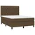 shumee Box spring postelja z vzmetnico temno rjava 140x200 cm blago