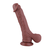 HiSmith HSA155 Huge Silicone Dildo with Intact testicles for Advanced Users KlicLok 31cm Brown
