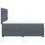 Vidaxl Box spring postelja z vzmetnico temno siva 140x200 cm žamet