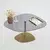 Hanah Home Klub sto Soho 85x40x67cm Tamnosivo-Zlatni