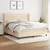 Vidaxl Box spring postelja z vzmetnico krem 180x200 cm blago