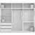 Garderobna omara Lux 250 cm - venge