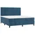 Vidaxl Box spring postelja z vzmetnico temno modra 160x200 cm žamet