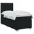 vidaXL Postelja boxspring z vzmetnico Črna 90 x 190 cm Blago