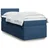 Vidaxl Box spring postelja z vzmetnico modra 90x190 cm blago