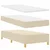 LED Box Spring Krevet s uzglavljem Krema 90 x 190 cm tkanina