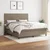 Vidaxl Box spring postelja z vzmetnico taupe 180x200 cm blago
