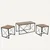 Hanah Home Defne Set Klub stolova, 3 komada, Hrast