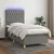 Vidaxl Box spring postelja z vzmetnico LED temno siva 80x200 cm blago