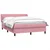 Vidaxl Box spring postelja z vzmetnico roza 140x210 cm žamet