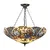 Endon 111887 - Luster na lancu Tiffany SULLIVAN 3xE27/10W/230V prečnik 57 cm