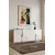 Hanah Home komoda Evva 150, 150 cm, hrast Sapphire / srebrna / bela