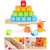 Drvena igračka 3 u 1 Pino – Za nizanje, sortiranje i balans