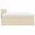 Vidaxl Box spring postelja z vzmetnico krem 180x200 cm blago