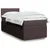 Vidaxl Box spring postelja z vzmetnico temno rjava 100x200 cm blago