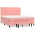 Vidaxl Box spring postelja z vzmetnico roza 180x200 cm žamet
