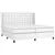 Vidaxl Box spring postelja z vzmetnico bela 200x200 cm umetno usnje