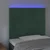 LED uzglavlje tamnozeleno 80x5x118/128 cm baršunasto