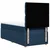 vidaXL Box spring postelja z vzmetnico modra 90x200 cm blago