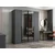 Hanah Home ormar sa reflektujućim staklom Nisa 20594, 180 cm, antracit