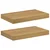 Polica na zidu 2 pcs Smeđa 40 x 23,5 x 4 cm Konstruirano drvo