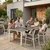 Northix Vrtna miza Polywood za 6 oseb 156x78 cm siva bela