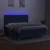 Vidaxl Box spring postelja z vzmetnico LED modra 160x200 cm blago