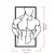 Wallity Zidna dekoracija Muscular Man, 36 x 50 cm, Crna