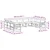 Set vanjskih sofa s jastukom 9 pcs Bijela i svjetlosiva