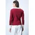 Trend Alacati Stili Ženska bluza dugih rukava Alc-X13511, Polo kragna, Crvena