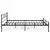 ModernHome Krevet sa metalnim ramom sa podnicom, 140x200cm, Crni