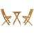 Vidaxl Vrtnik Bistro Set 3 szt. Rjava Masiven les akacije