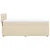 Vidaxl Box spring postelja z vzmetnico krem 90x190 cm blago