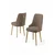 HANAH HOME Set 6 stolica Newa Cappuccino Gold