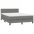 Vidaxl Box spring postelja z vzmetnico temno siva 140x200 cm blago