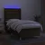 Vidaxl Box spring postelja z vzmetnico LED temno rjava 80x200 cm blago