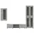 Set TV komoda FLORIN 3 pcs Betonski sivi Konstruirano drvo