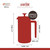 Coffee maker, made from borosilicate glass, 350 ml, Pisa, Red - La C
