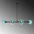 Opviq Luster Benek-15-14472, 103x40x74cm, IP20, Crno-plavi