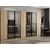 Hanah Home ormar sa reflektujućim staklom Nisa 20615, 315 cm, dore