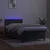 Vidaxl Box spring postelja z vzmetnico LED temno siva 80x200 cm žamet
