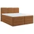 MID.YOU POSTELJA BOXSPRING 180 cm  x 200 cm , les, tekstil, leseni material opečnato rjava