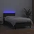 Vidaxl Box spring postelja z vzmetnico LED črna 90x200 cm umetno usnje