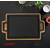 Cast iron grill, 20.7 x 13.7 cm, with wooden stand - LAVA